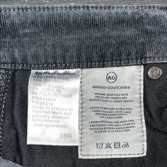 AG Farrah Skinny Ankle High-Rise Cords Midnight Black - Picture 7 of 7